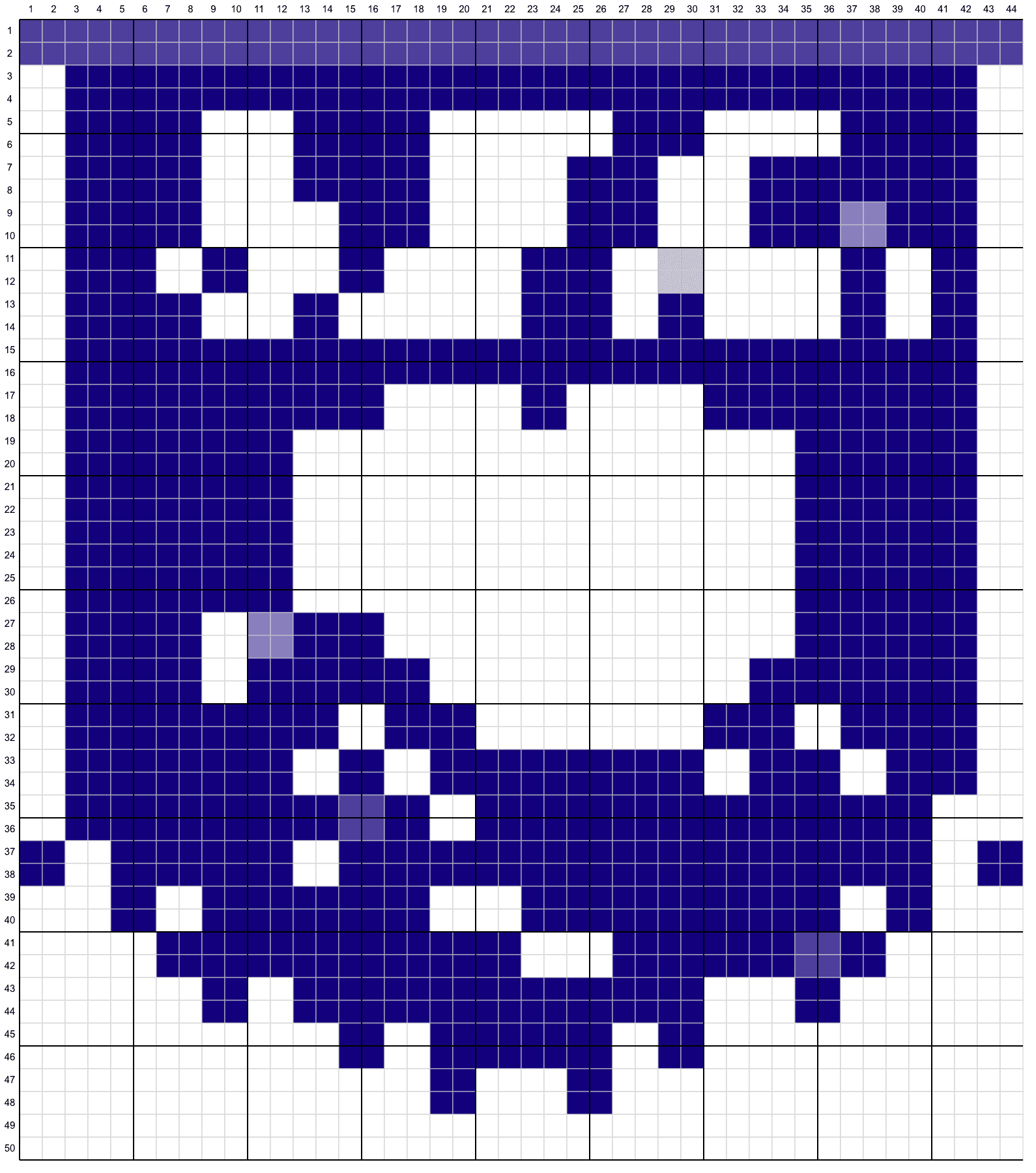 사용자가 KnittyCat으로 만든 격자 도안