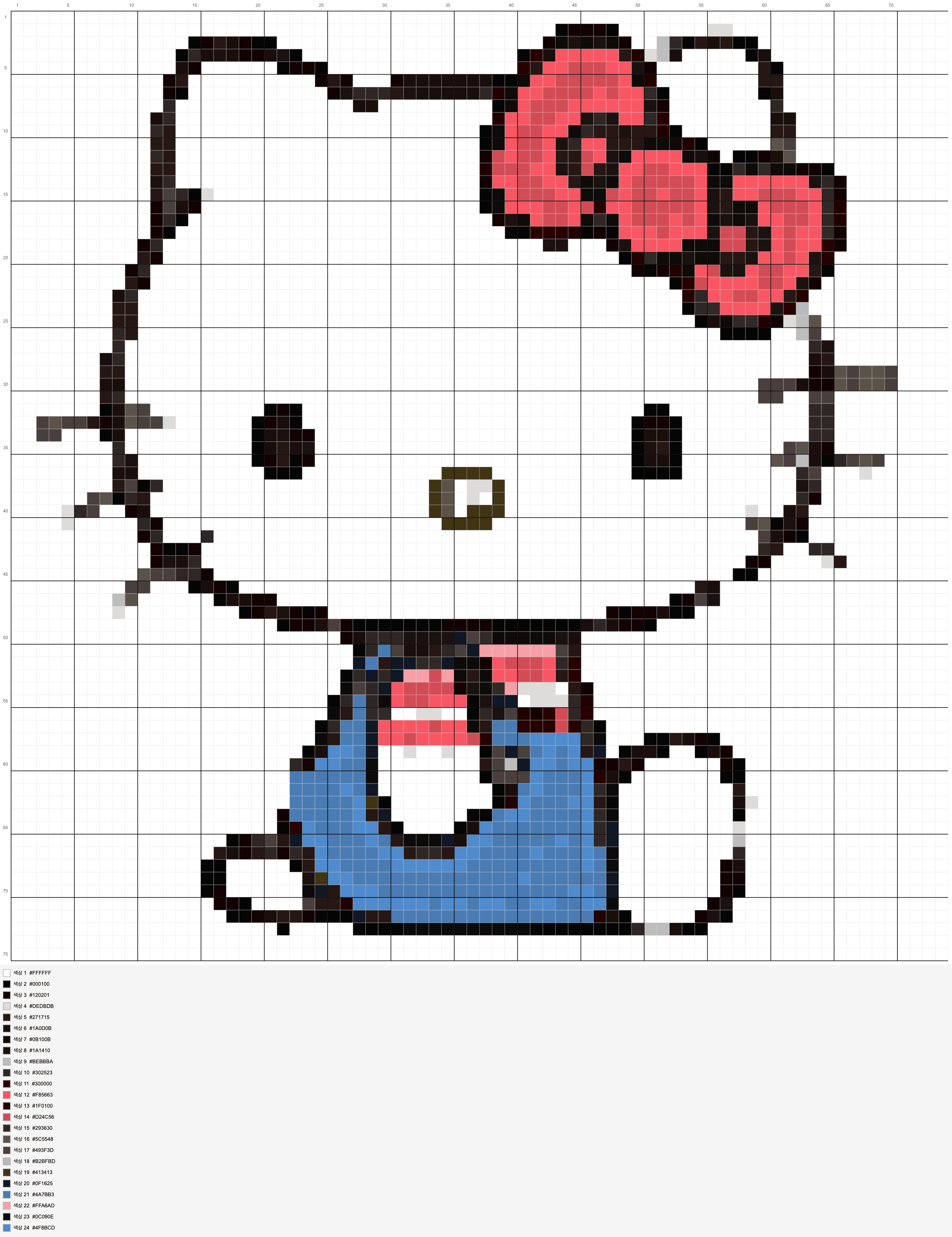 사용자가 KnittyCat으로 만든 격자 도안